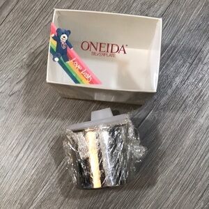 Oneida NIB Vintage Silver-plate Alphabet Cup with Lid